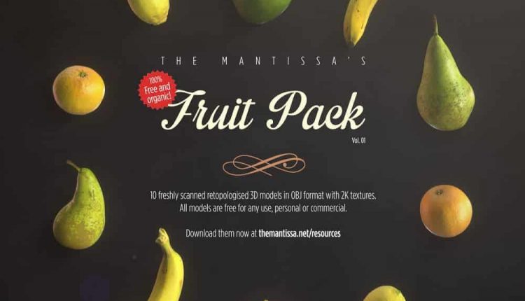 Free 3D Models Fruit Pack (Vol. 01) from Themantissa