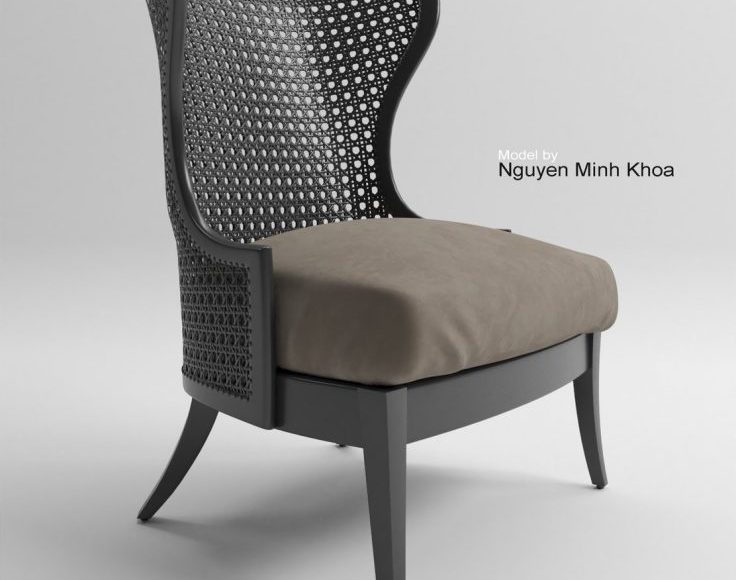 Download Free 3D Models LEVINE WING CHAIR by Nguyen Minh Khoa