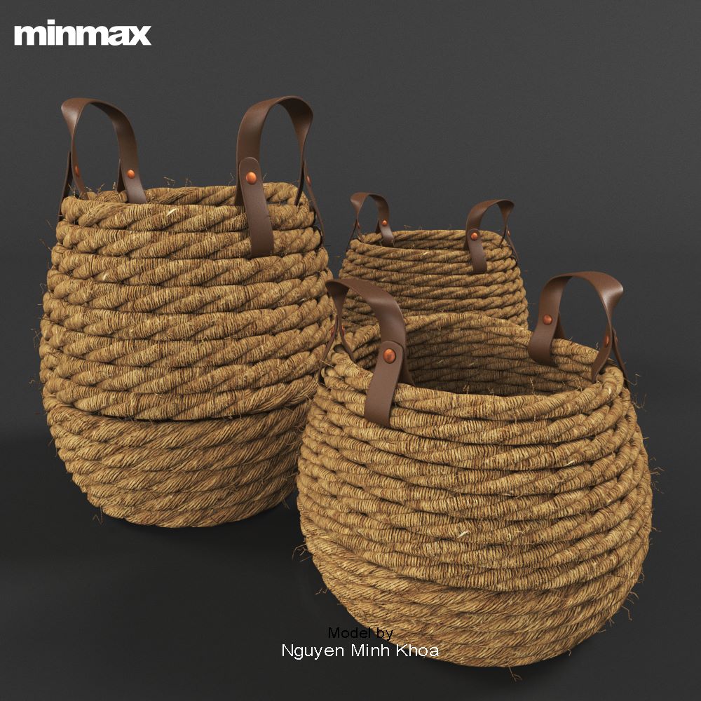 Download Free 3d Models Rope Basket By Nguyen Minh Khoa