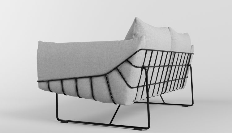 Free 3D Model Wireframe Sofa by SETLA Studio 3