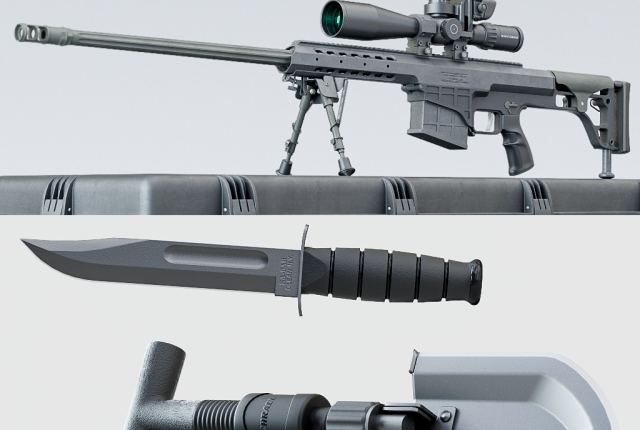 Free 3d Model Barrett M98 Bravo by Alexey Ryabov 2