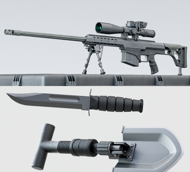Free 3d Model Barrett M98 Bravo by Alexey Ryabov 2