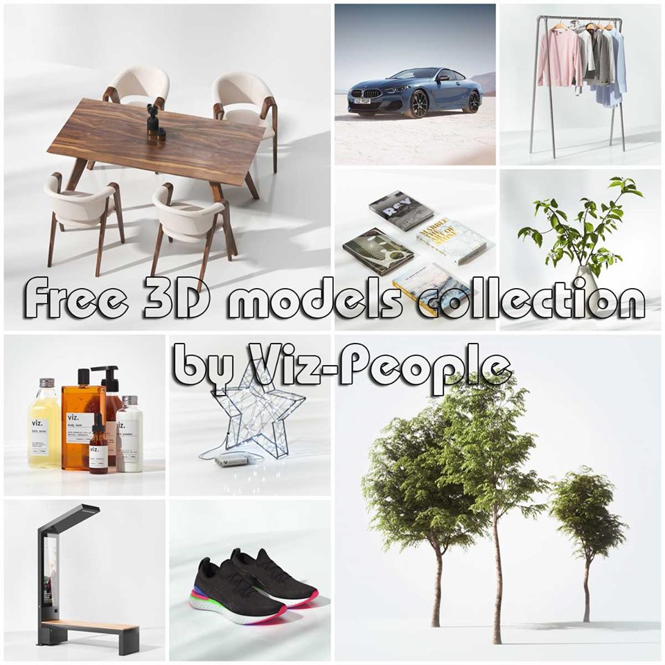 Free 3d Models Collection By Viz People Free For Commercial Use