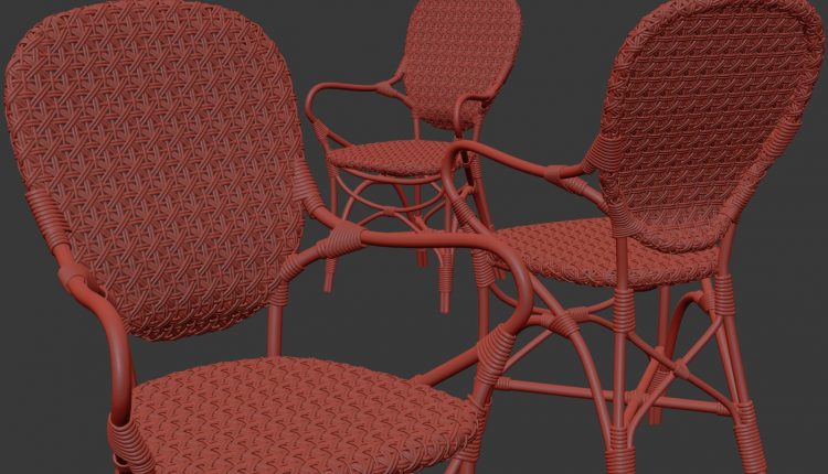 Download Free 3D Model Amalfi Striped Bistro Chair 2 By Nguyen Minh Khoa 1