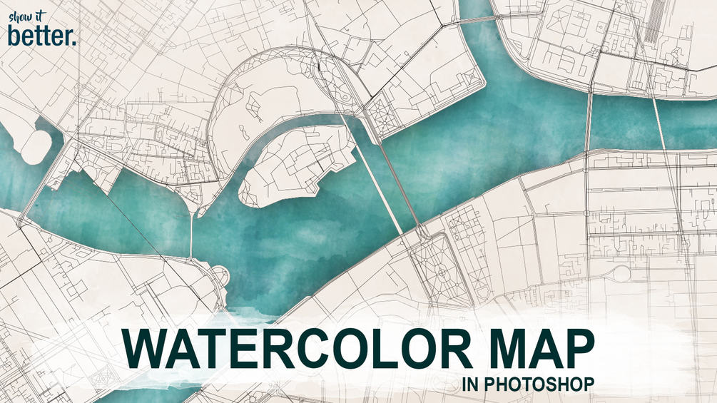 How To Create Watercolor Map In Photoshop & PSD Package from Show It Better
