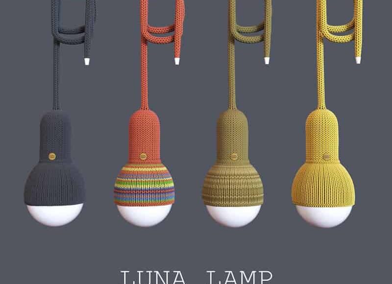 Knitted Luna Lamp from Philipp Redblackov