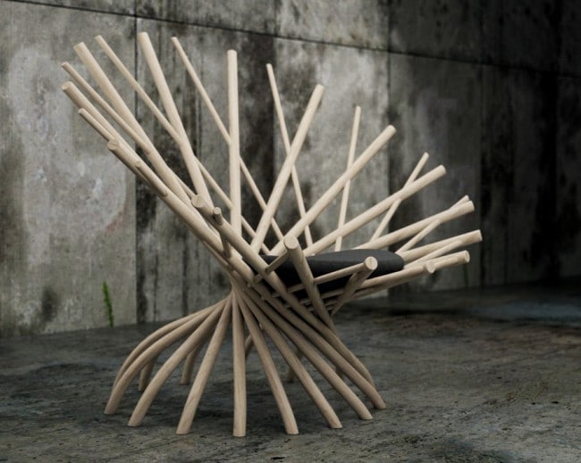 Free 3d Model Commits Lamp and Nest Chair from Flying Architecture 2