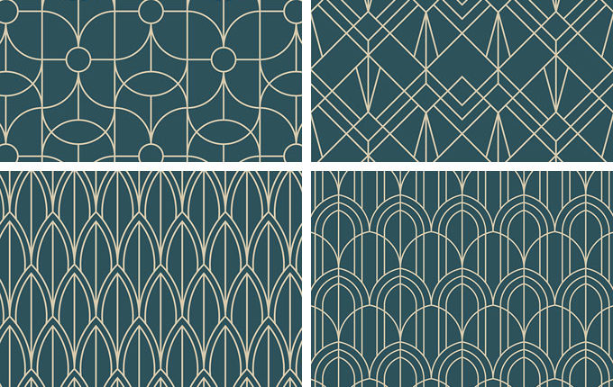 Free Download Art Deco Geometric Patterns 2