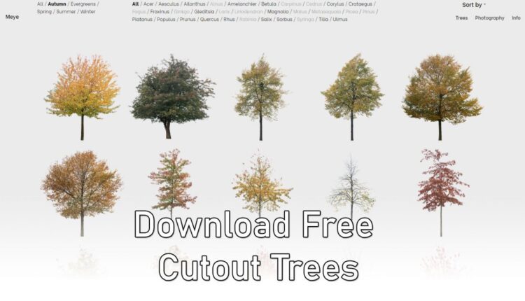 Download Free Cutout Trees from website Meye.dk