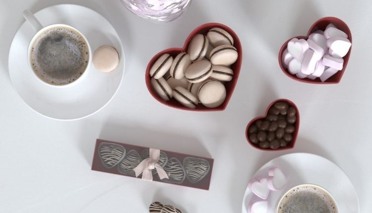 Romantic breakfast set free 3D model from Ingreendecor