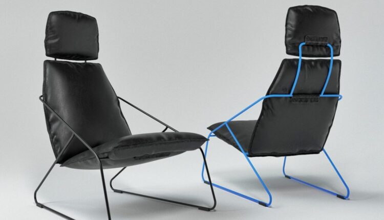 Free 3D model Chair cushion on a metal frame by VIO