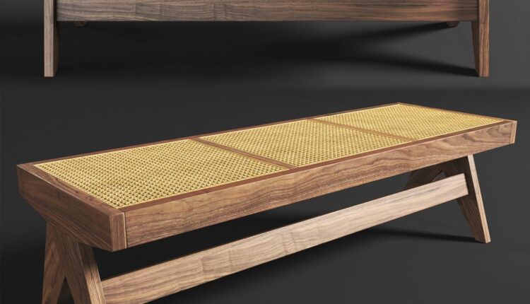 Download Free 3D Models Jeanneret Bench by Nguyen Minh Khoa
