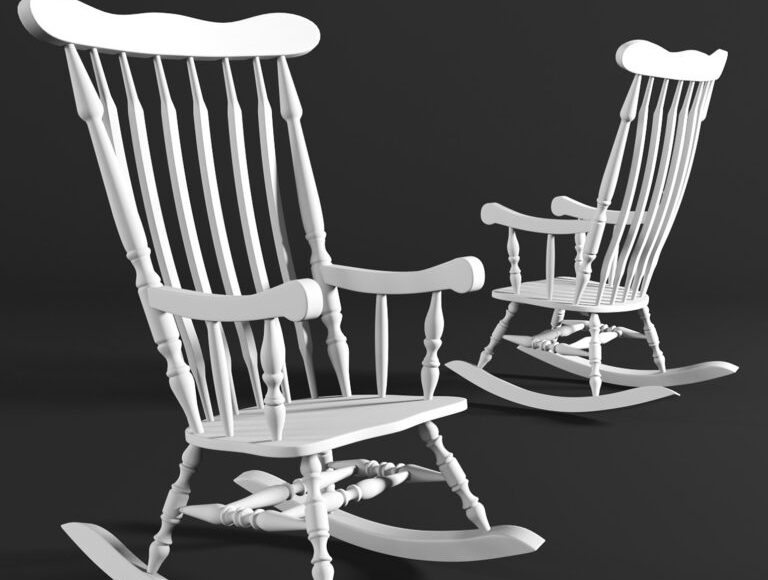 Tutorial And 3d Model Create Rocking Chair By NguyenMinhKhoa