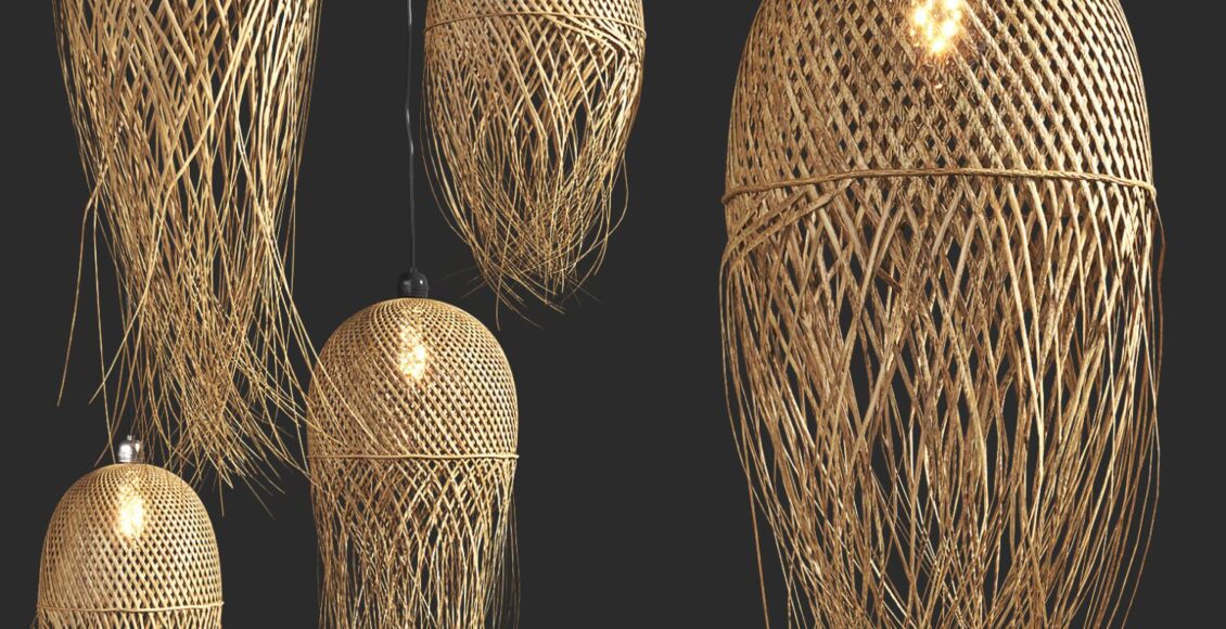 Free 3D Model Rattan Jellyfish Pendant Lamp By Nguyen Minh Khoa
