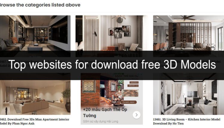 Top websites for download free 3D Models
